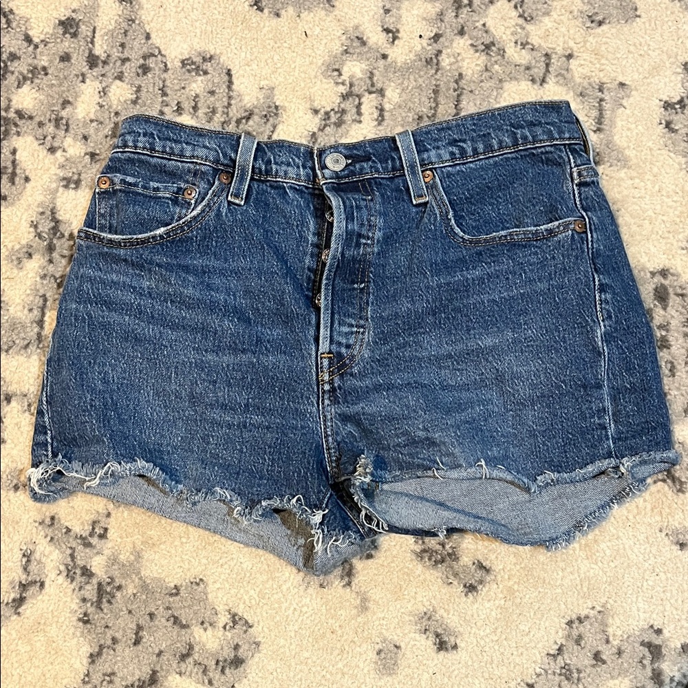 Levi's Dark Blue Jean Shorts for Women